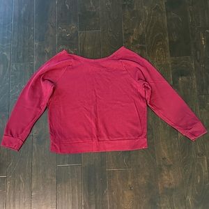 PINK wide neck sweatshirt